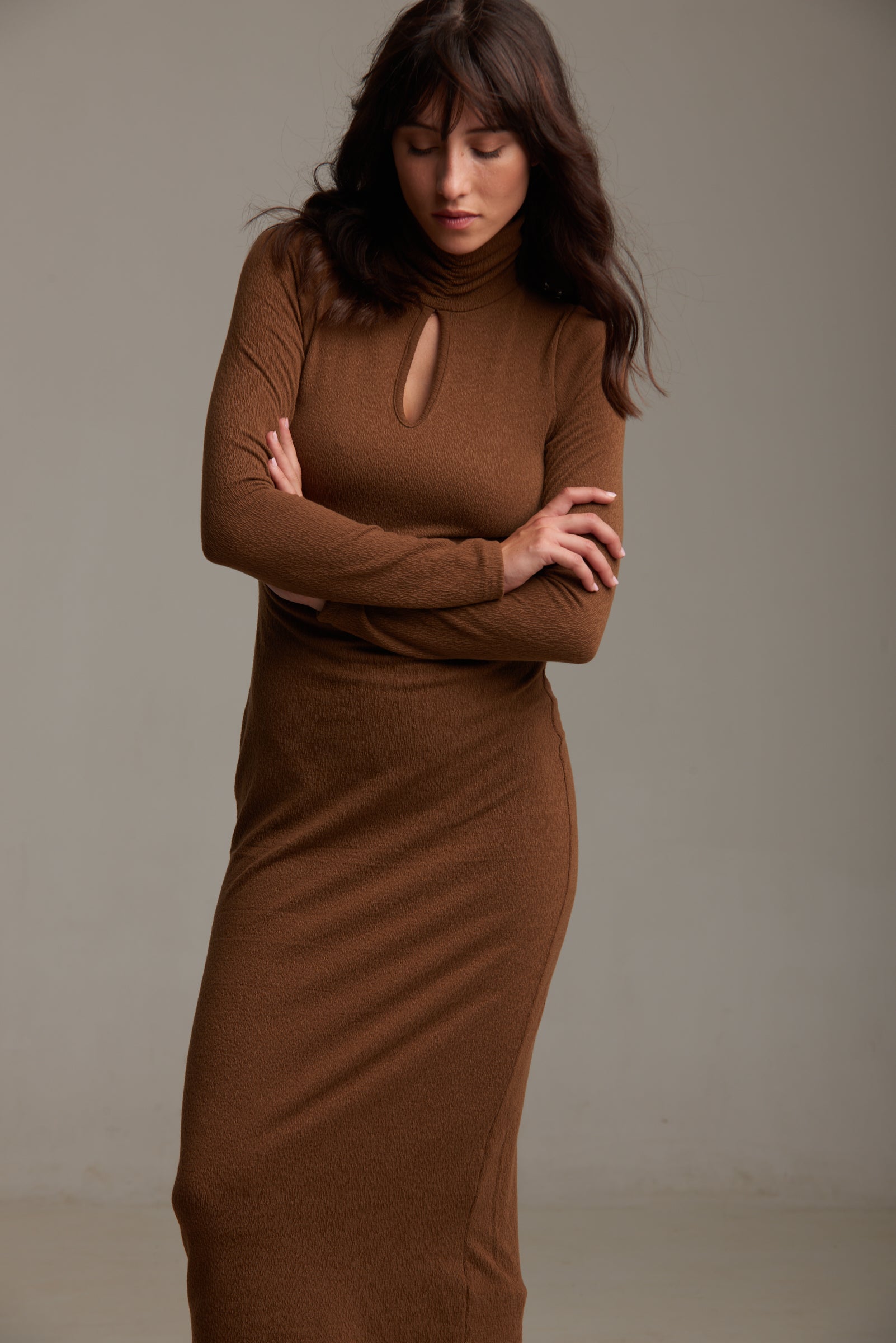 VESTIDO MARIONA TOSTADO