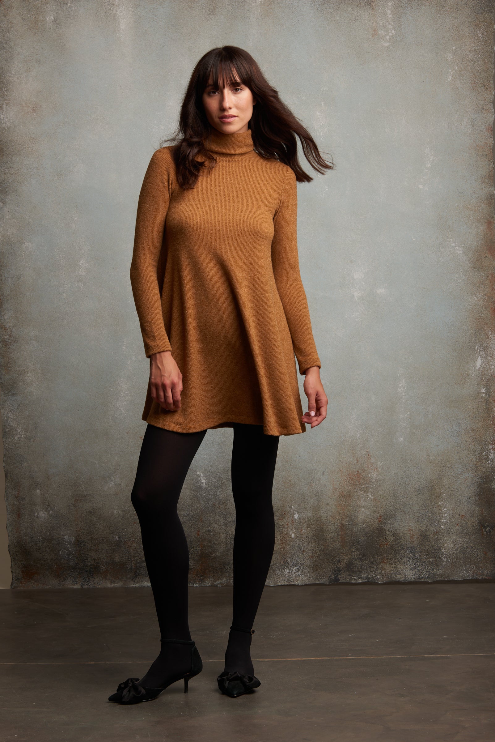 VESTIDO TERESA CAMEL