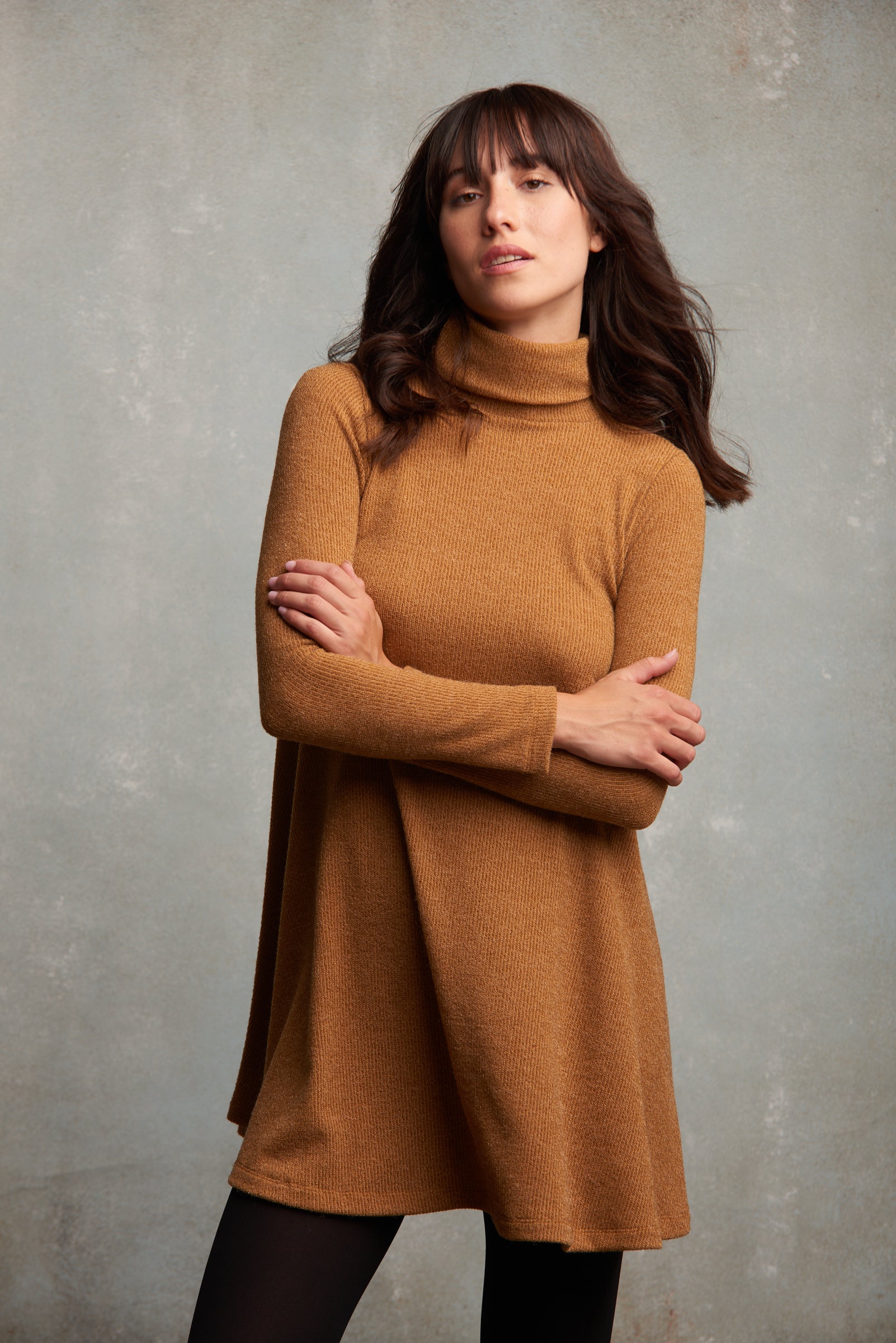 VESTIDO TERESA CAMEL