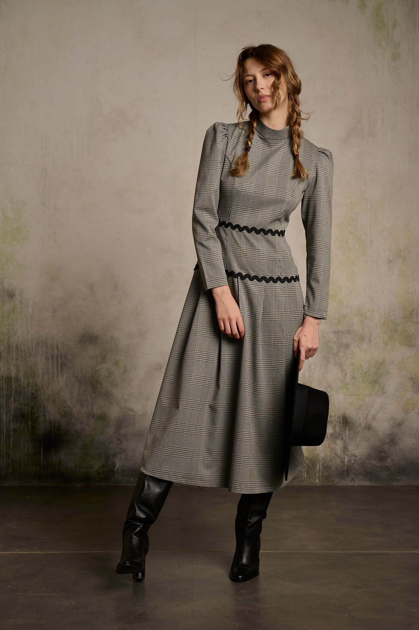Vestido Dulcinea negro/gris