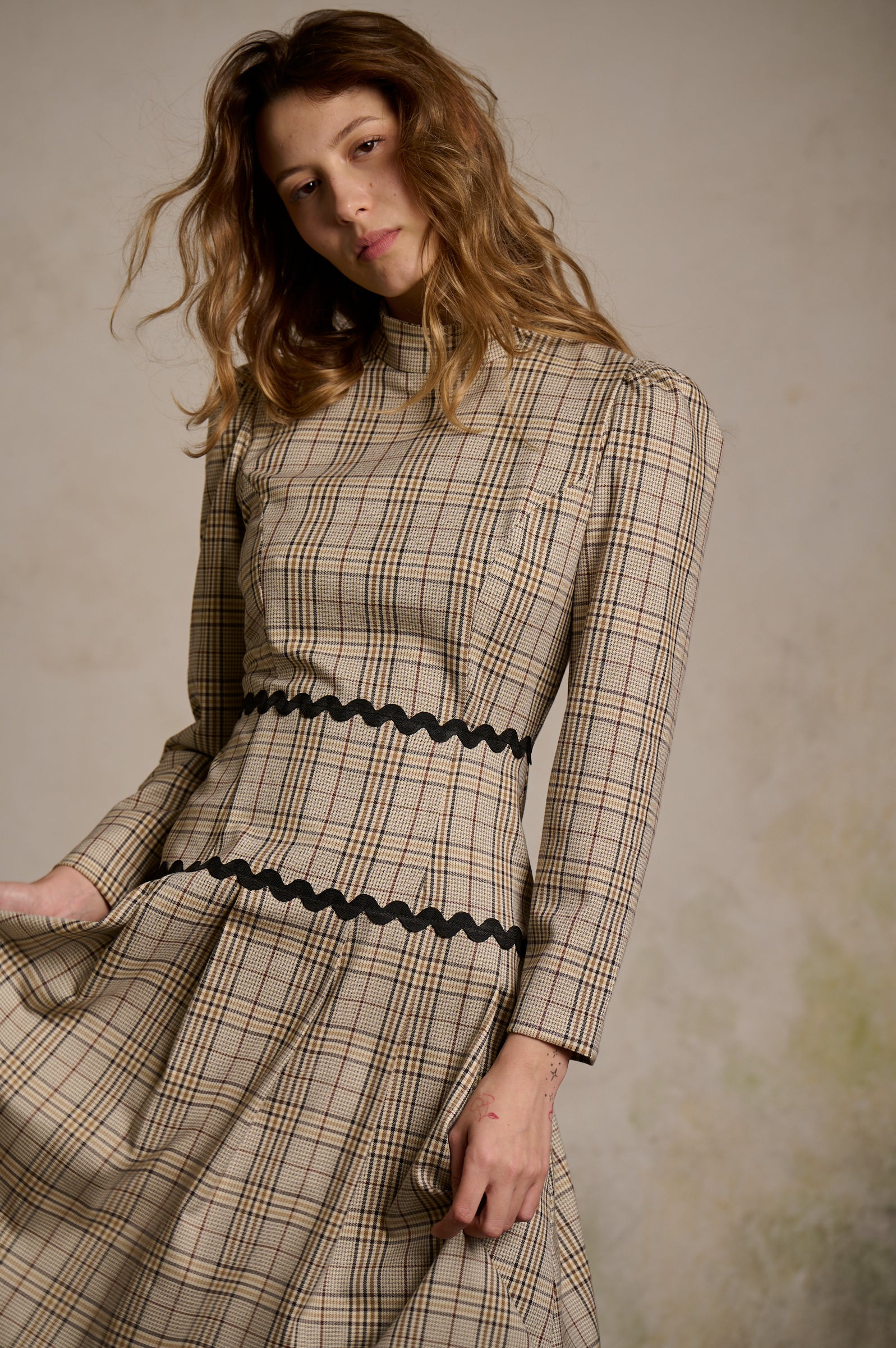 Vestido Dulcinea beige/marrón