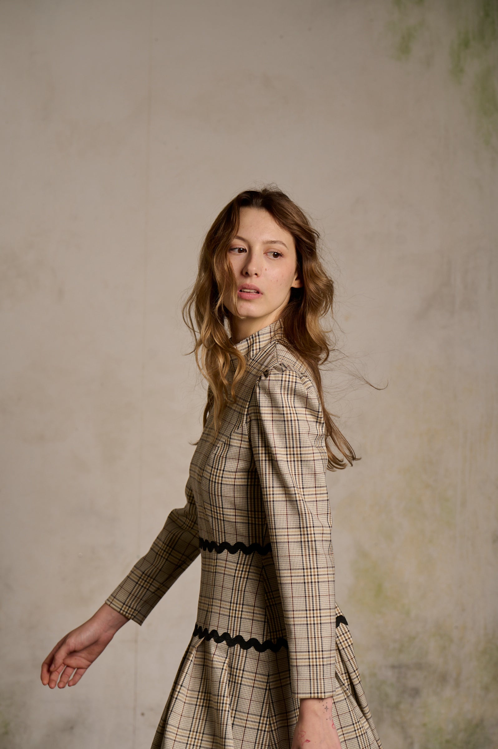 Vestido Dulcinea beige/marrón