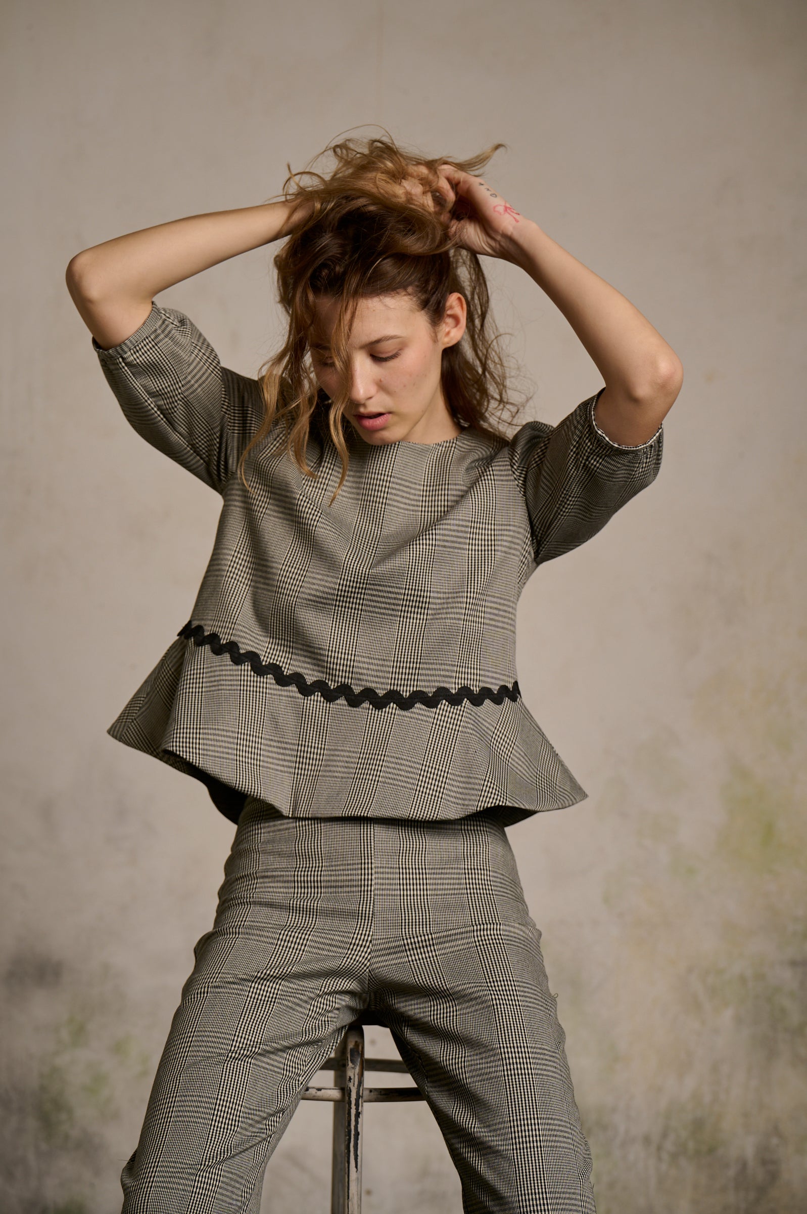 Blusa Mabel negro/gris