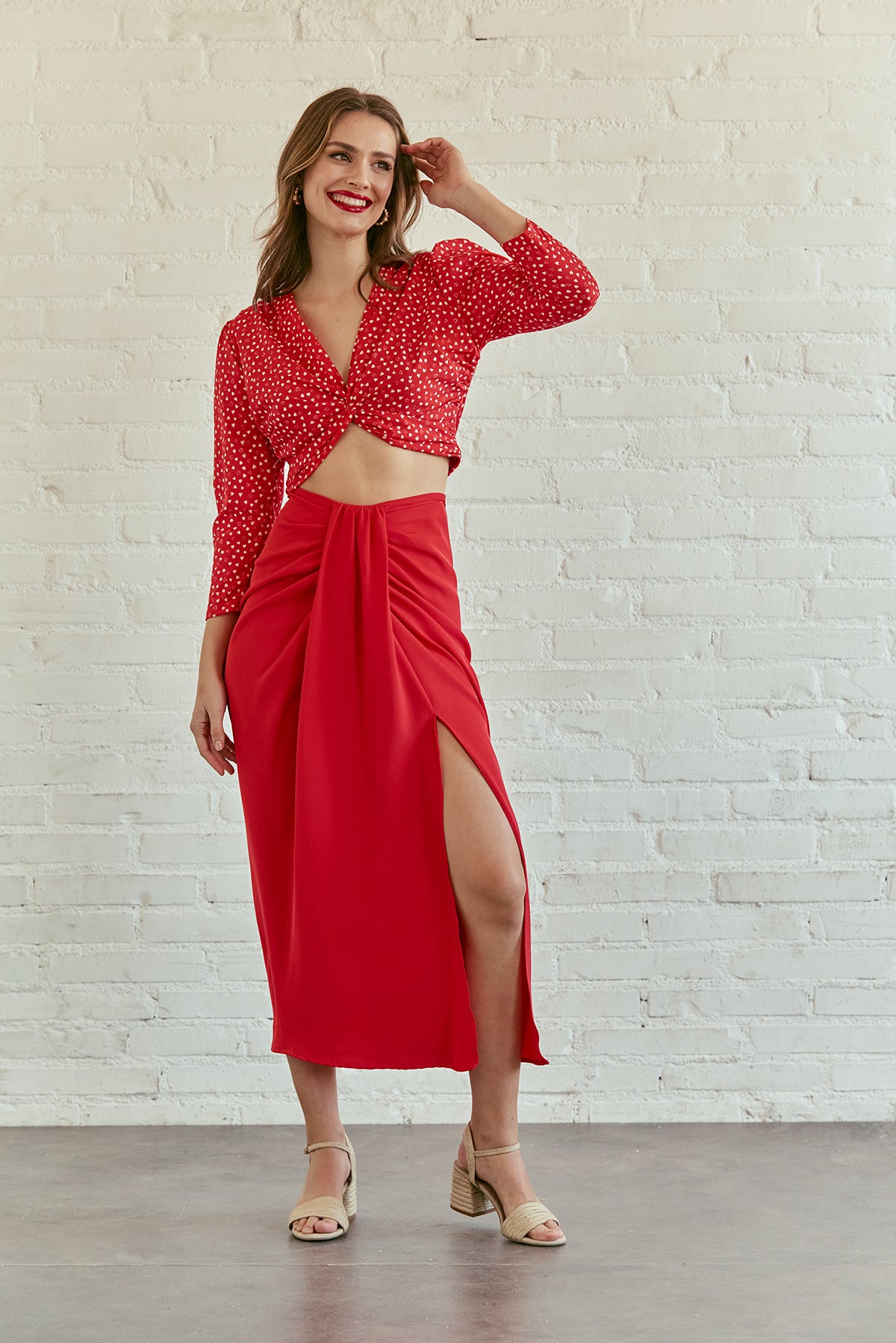 FALDA HABANA ROJA