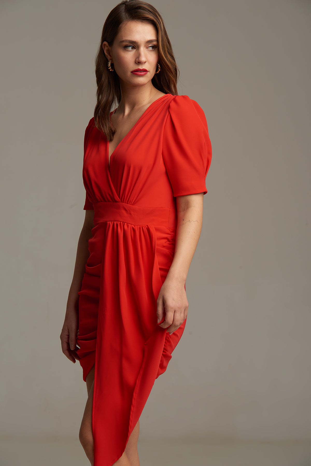 VESTIDO ROSA ROJO
