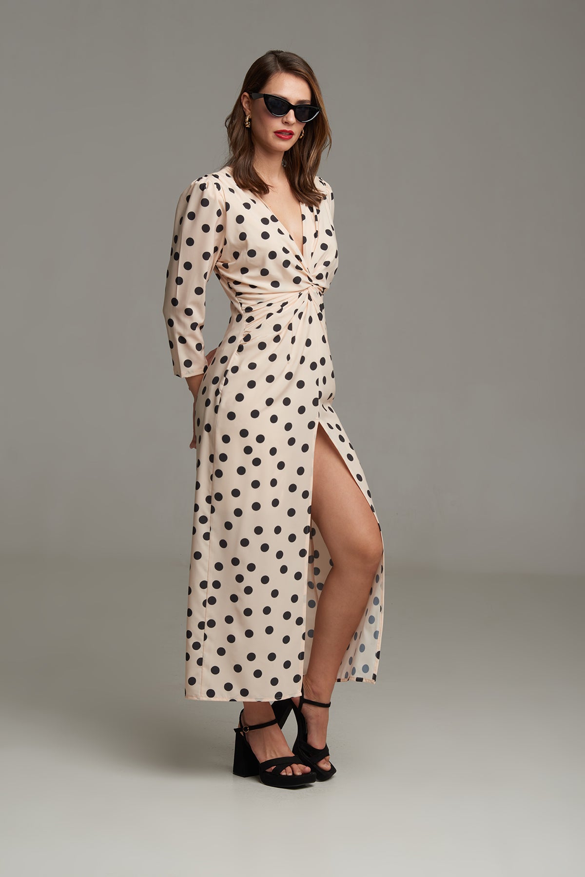 VESTIDO MARÍA LUNAR NEGRO