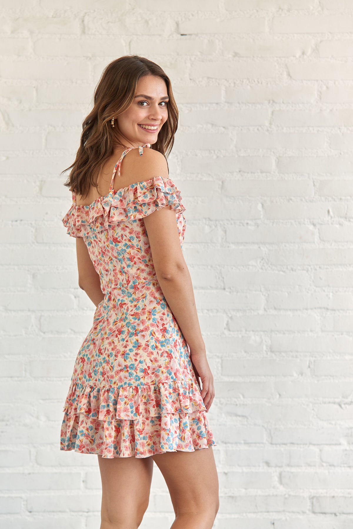 VESTIDO MANUELA FLOR AZUL