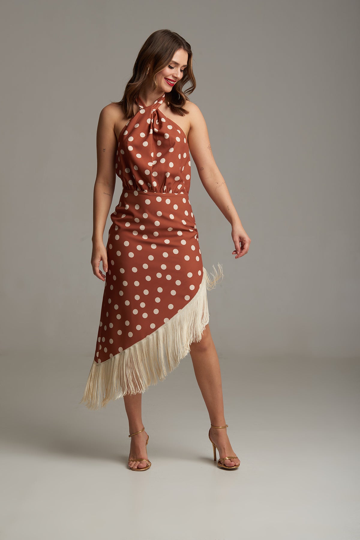 VESTIDO SILVIA TOPO