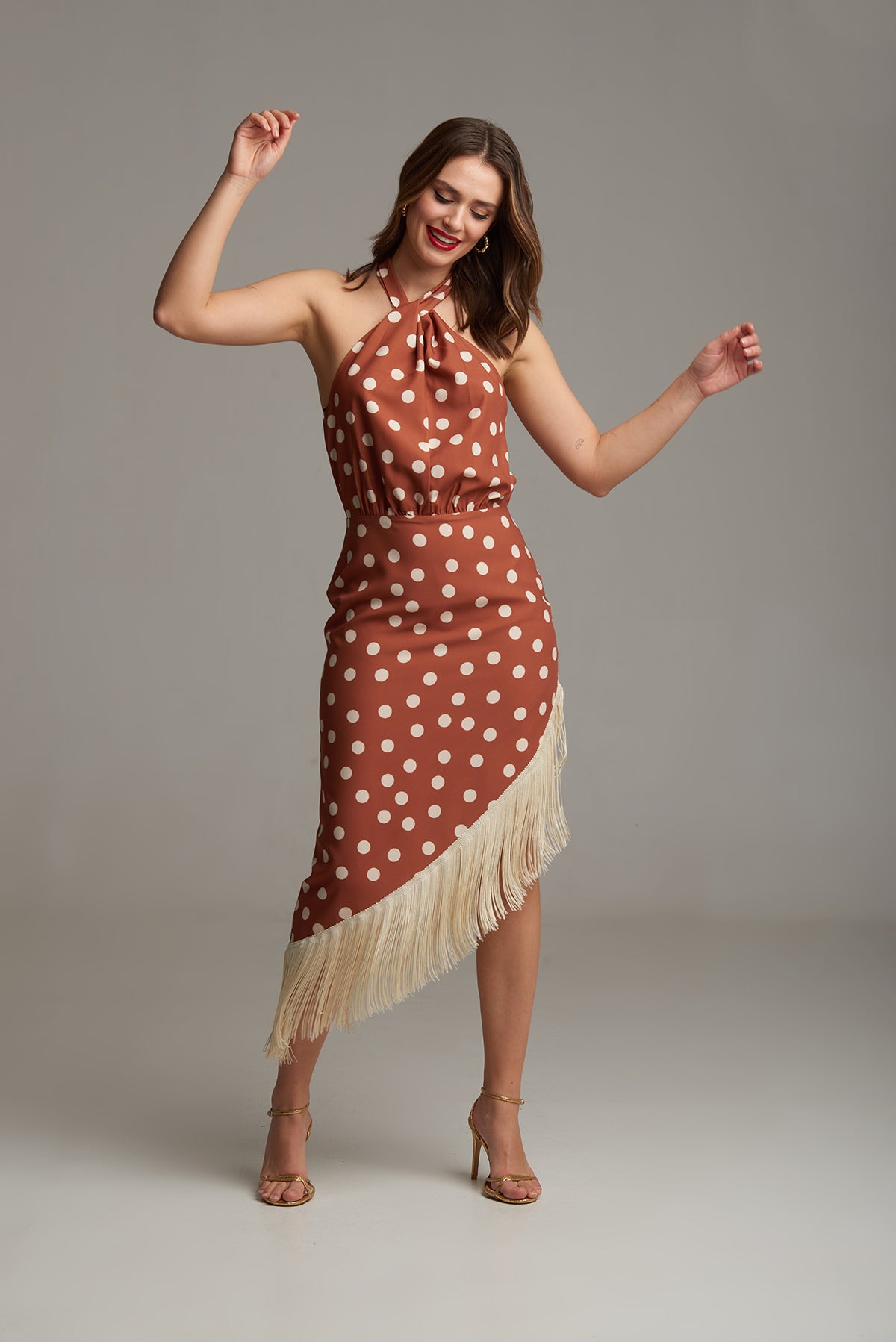 VESTIDO SILVIA TOPO