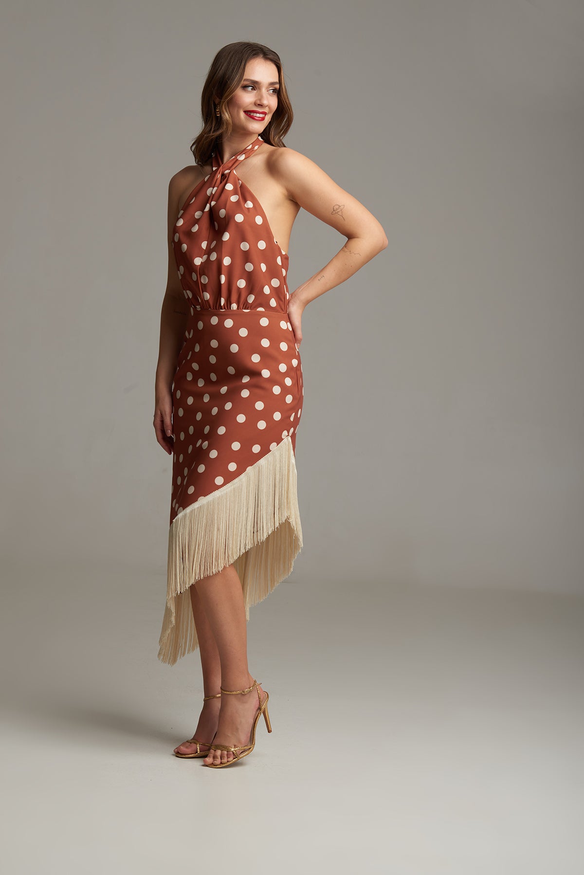 VESTIDO SILVIA TOPO