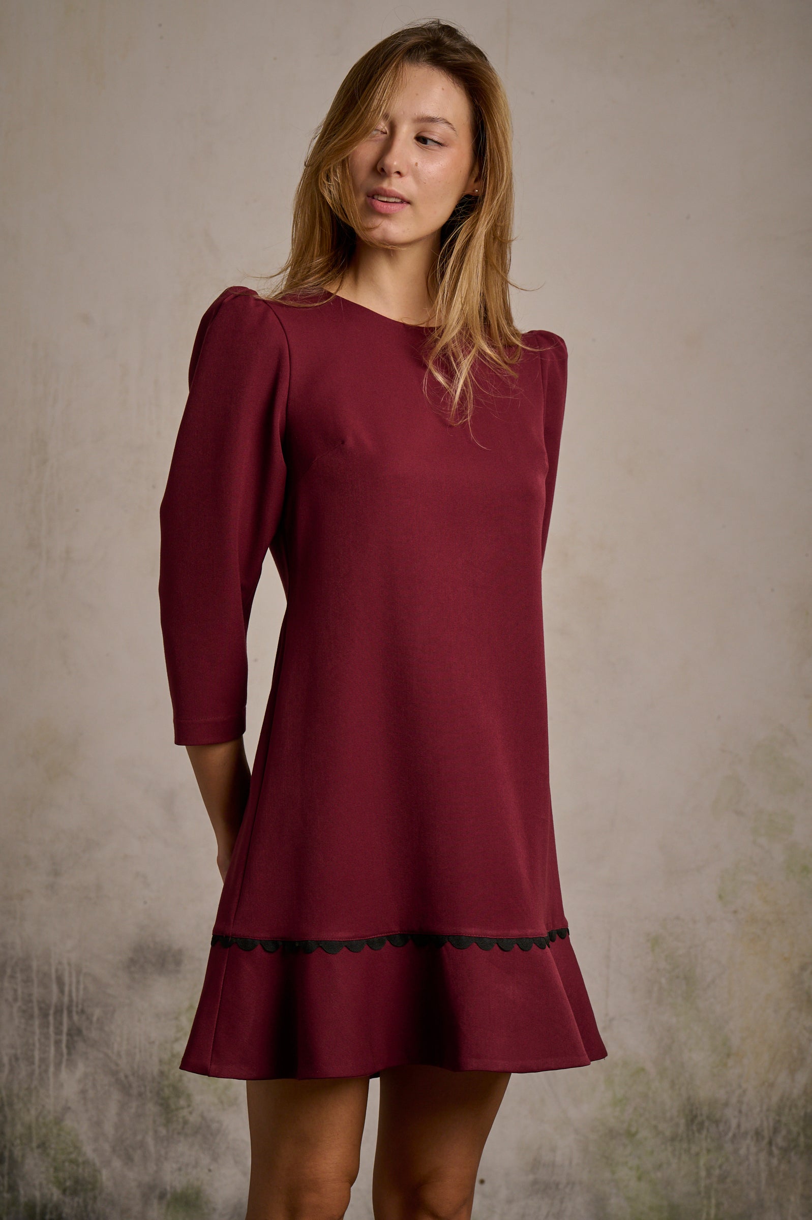 Vestido New Lina granate