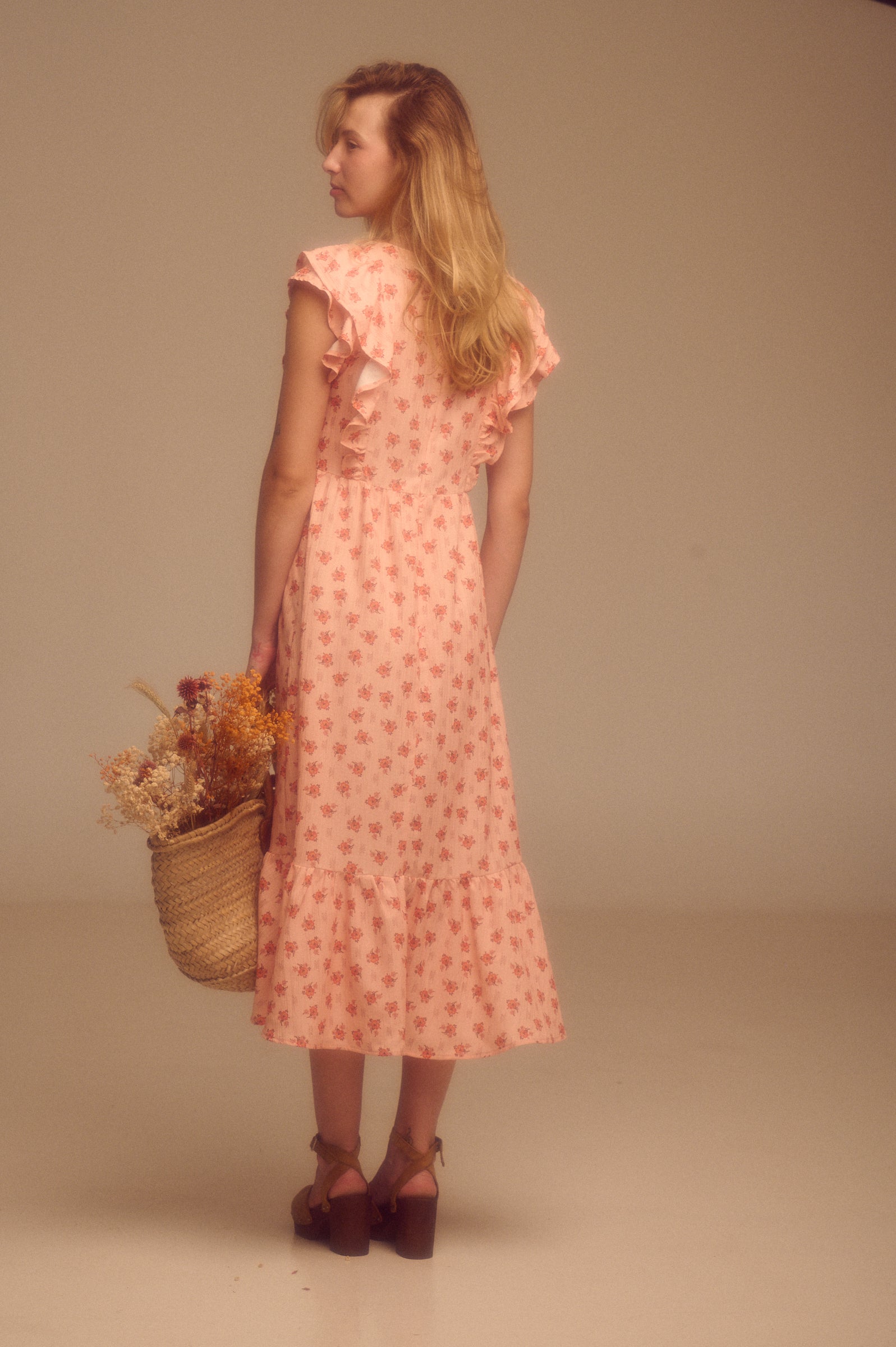 Vestido Jazmín mandarina
